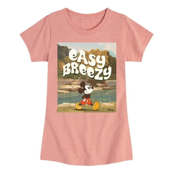 Disney - Easy Breezy - Toddler & Youth Girls Short Sleeve Graphic T-Shirt