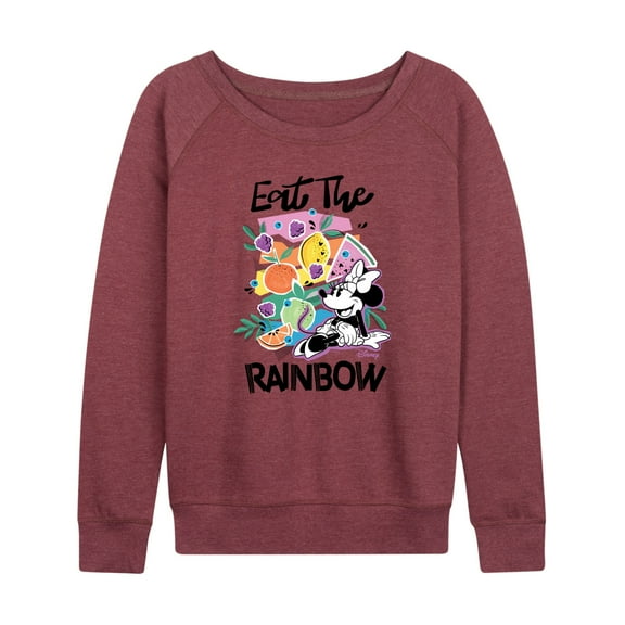 Disney - Eat the Rainbow Minnie - Women's Lightweight French Terry Long Sleeve Shirt