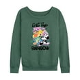 thumbnail image 1 of Disney - Eat the Rainbow Minnie - Women's Lightweight French Terry Long Sleeve Shirt, 1 of 5