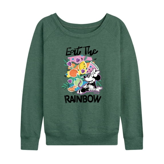 Disney - Eat the Rainbow Minnie - Women's Lightweight French Terry Long Sleeve Shirt