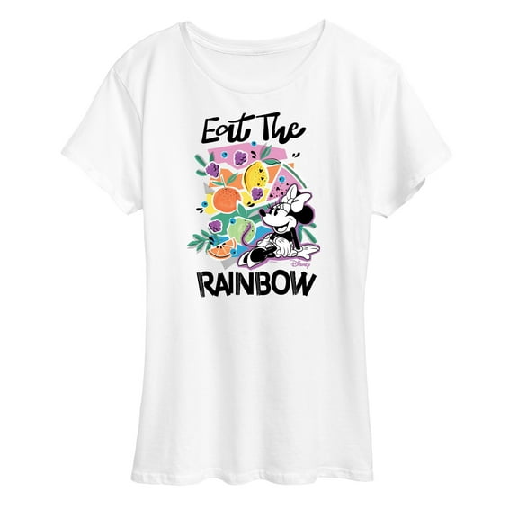 Disney - Eat the Rainbow Minnie - Women's Short Sleeve Graphic T-Shirt