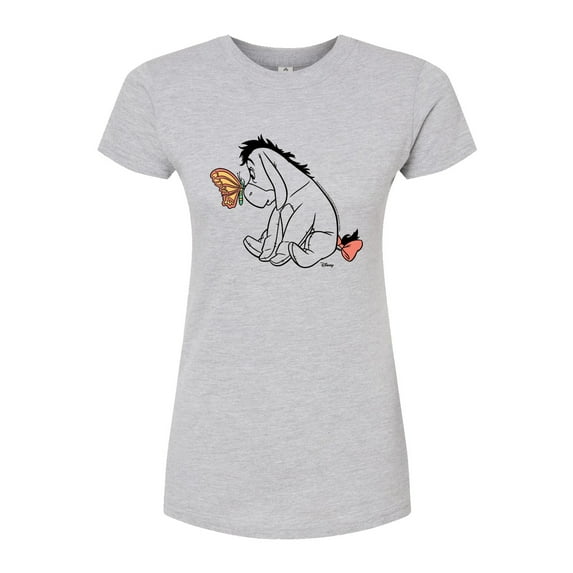 Disney - Eeyore And Butterfly - Juniors Fitted Graphic T-Shirt