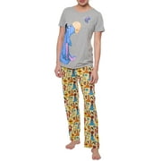 Disney Eeyore Butterfly T-Shirt w/ Winnie & Friends Yellow Lounge Pants Set