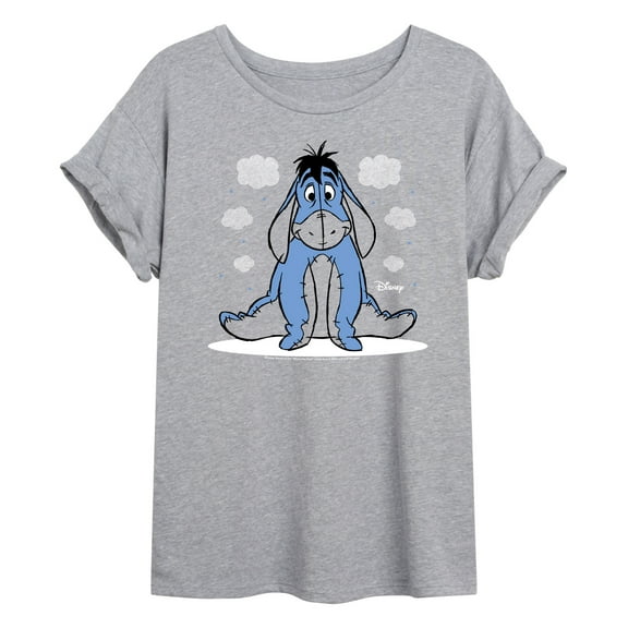 Disney - Eeyore With Clouds - Juniors Ideal Flowy Muscle T-Shirt