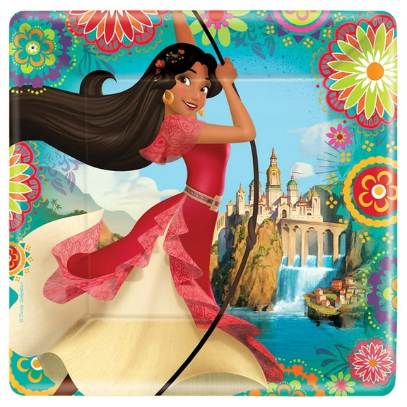 Disney Elena Assorted Color Animation Paper Party Supply Set, (8 Pieces)