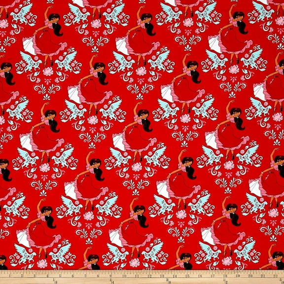 Disney Elena of Avalor Dance Ruby Fabric By The Yard