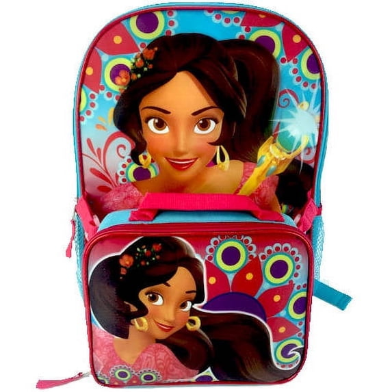 Disney Elena of Avalor Trio 16" Full Size Backpack w/ Detachable Lunch Bag