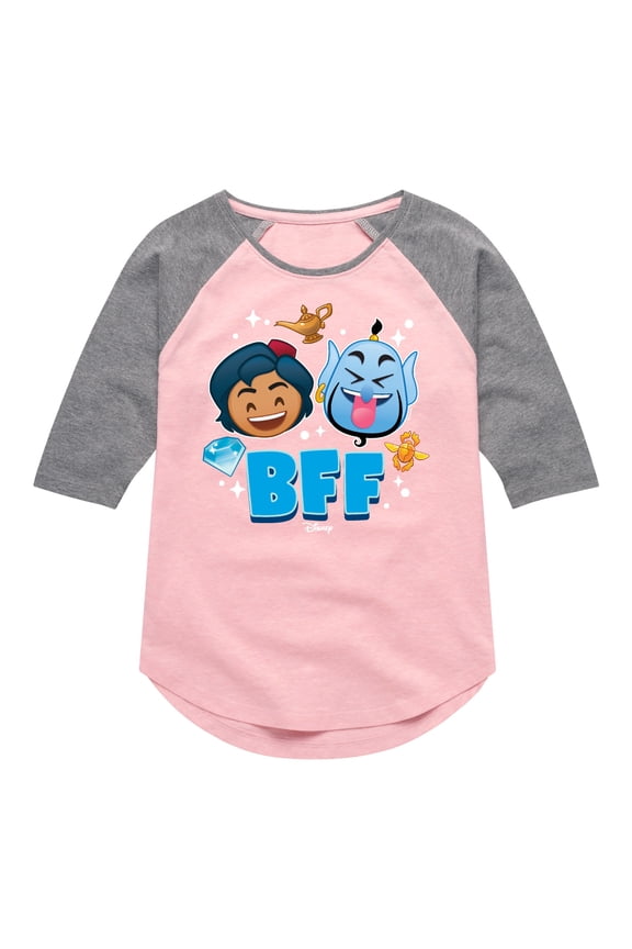 Emoji - Aladdin Emoji - Toddler And Youth Girls Raglan Graphic T-Shirt