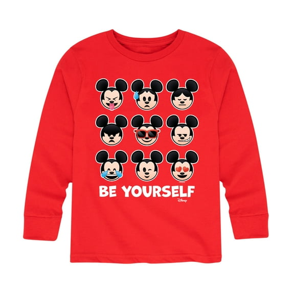Disney Emoji - Be Yourself - Toddler And Youth Long Sleeve Graphic T-Shirt