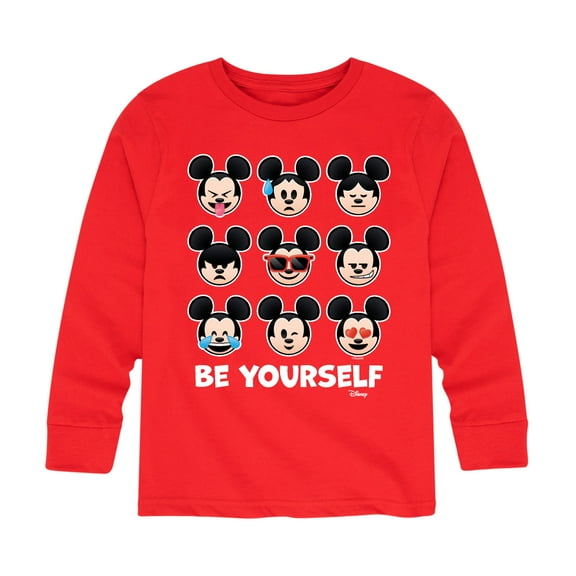 Disney Emoji - Be Yourself - Toddler And Youth Long Sleeve Graphic T-Shirt