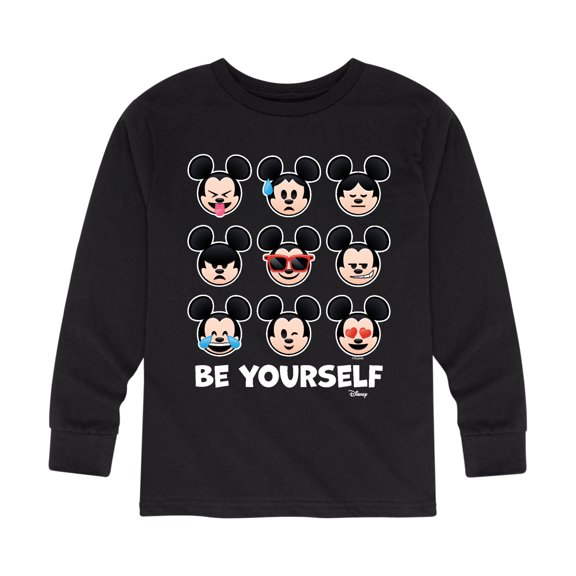 Disney Emoji - Be Yourself - Toddler And Youth Long Sleeve Graphic T-Shirt