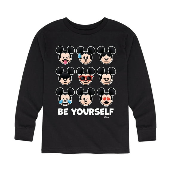 Disney Emoji - Be Yourself - Toddler And Youth Long Sleeve Graphic T-Shirt