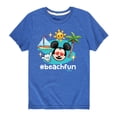 thumbnail image 1 of Disney Emoji - Beach Fun - Toddler And Youth Short Sleeve Graphic T-Shirt, 1 of 5