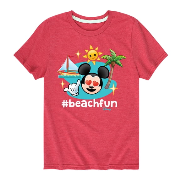 Disney Emoji - Beach Fun - Toddler And Youth Short Sleeve Graphic T-Shirt