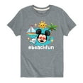 thumbnail image 1 of Disney Emoji - Beach Fun - Toddler And Youth Short Sleeve Graphic T-Shirt, 1 of 5