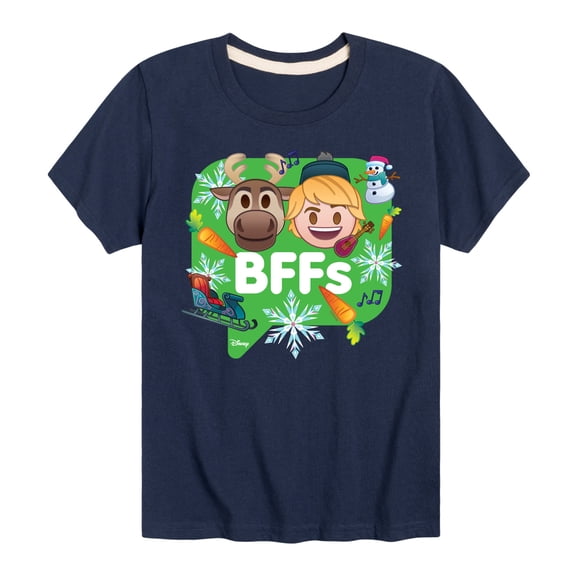 Disney Emoji - Bffs Kristoff Sven - Toddler And Youth Short Sleeve Graphic T-Shirt