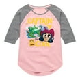 thumbnail image 1 of Disney Emoji - Captain Of Cool - Toddler And Youth Girls Raglan Graphic T-Shirt, 1 of 4
