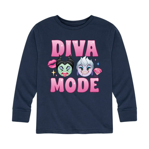 Disney Emoji - Diva Mode - Toddler And Youth Long Sleeve Graphic T-Shirt