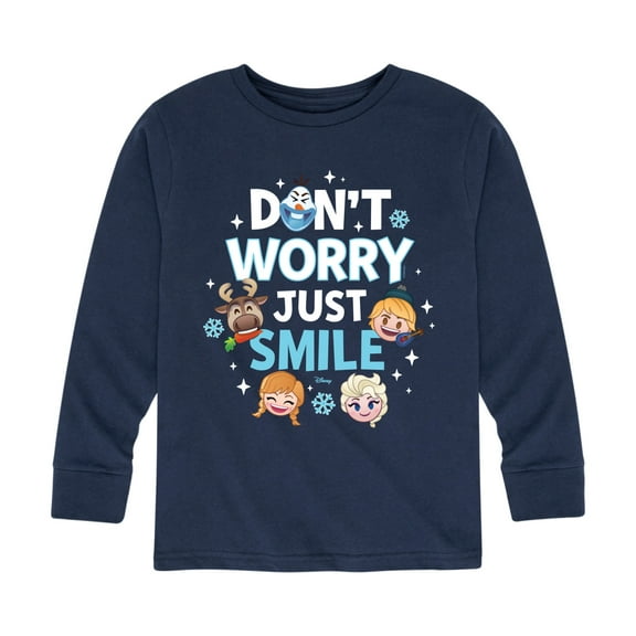 Disney Emoji - Don't Worry Be Emojis - Toddler And Youth Long Sleeve Graphic T-Shirt