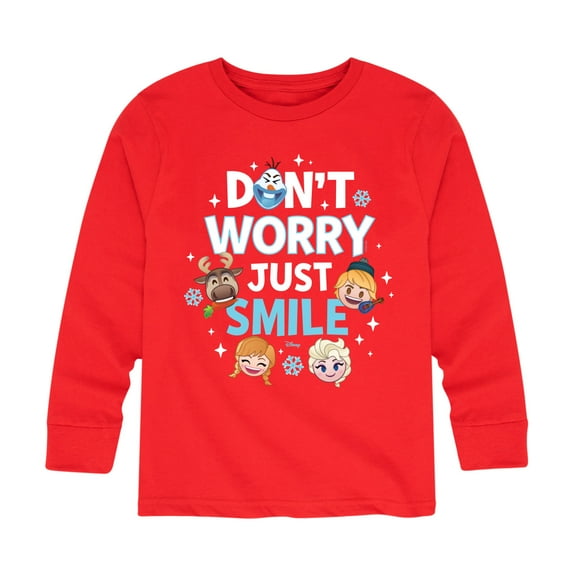 Disney Emoji - Don't Worry Be Emojis - Toddler And Youth Long Sleeve Graphic T-Shirt