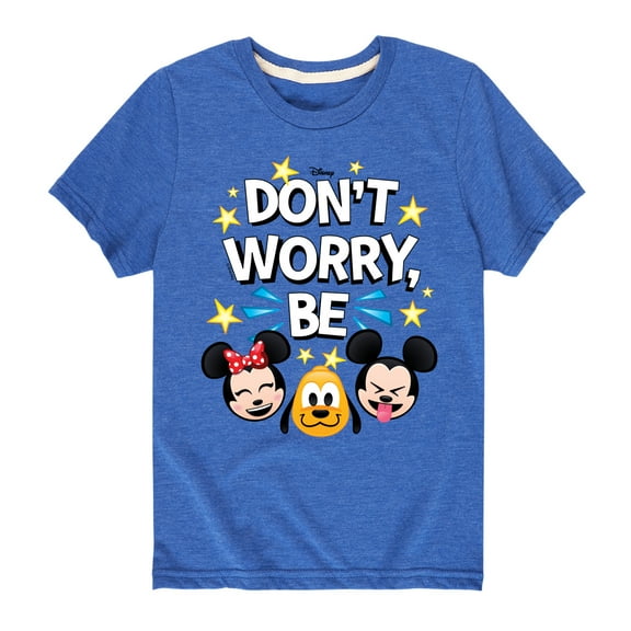 Disney Emoji - Don't Worry Be Emojis - Toddler And Youth Short Sleeve Graphic T-Shirt