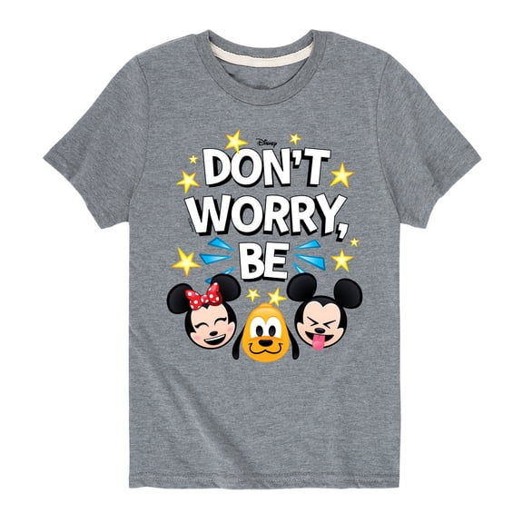 Disney Emoji - Don't Worry Be Emojis - Toddler And Youth Short Sleeve Graphic T-Shirt
