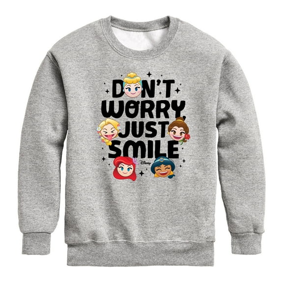 Disney Emoji - Don’t Worry Just Be - Toddler And Youth Crewneck Fleece Sweatshirt
