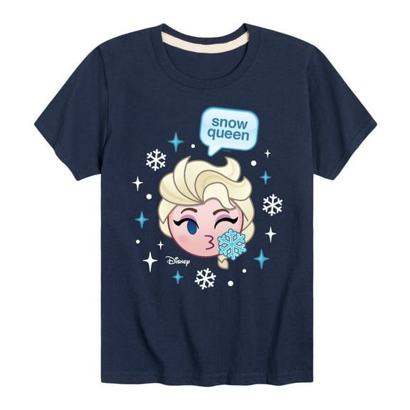 Disney Emoji - Elsa Snow Queen - Toddler And Youth Short Sleeve Graphic T-Shirt