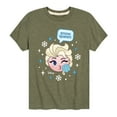 thumbnail image 1 of Disney Emoji - Elsa Snow Queen - Toddler And Youth Short Sleeve Graphic T-Shirt, 1 of 5