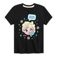 thumbnail image 1 of Disney Emoji - Elsa Snow Queen - Toddler And Youth Short Sleeve Graphic T-Shirt, 1 of 5