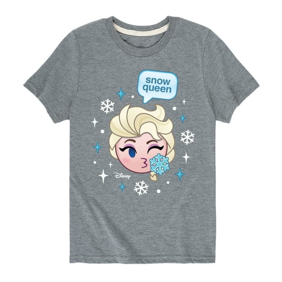 Disney Emoji - Elsa Snow Queen - Toddler And Youth Short Sleeve Graphic T-Shirt