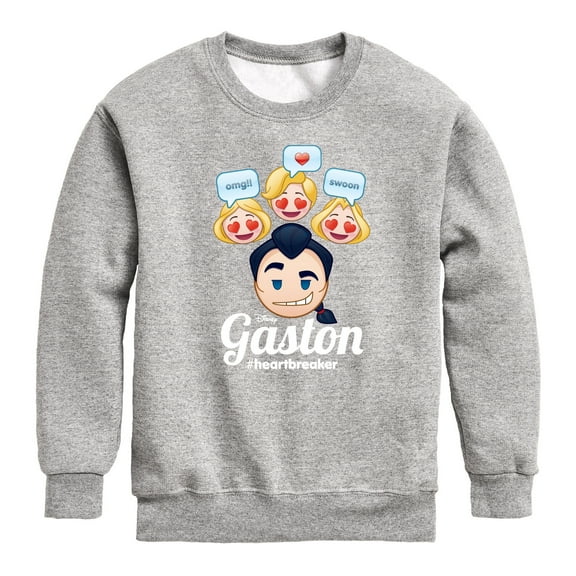 Disney Emoji - Gaston Heartbreaker - Toddler And Youth Crewneck Fleece Sweatshirt