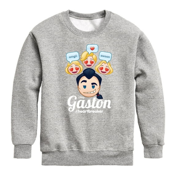 Disney Emoji - Gaston Heartbreaker - Toddler And Youth Crewneck Fleece Sweatshirt