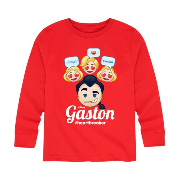 Disney Emoji - Gaston Heartbreaker - Toddler And Youth Long Sleeve Graphic T-Shirt