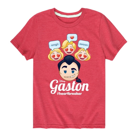 Disney Emoji - Gaston Heartbreaker - Toddler And Youth Short Sleeve Graphic T-Shirt
