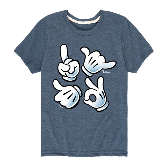 Disney Emoji - Mickey Hand Emojis - Toddler And Youth Short Sleeve Graphic T-Shirt