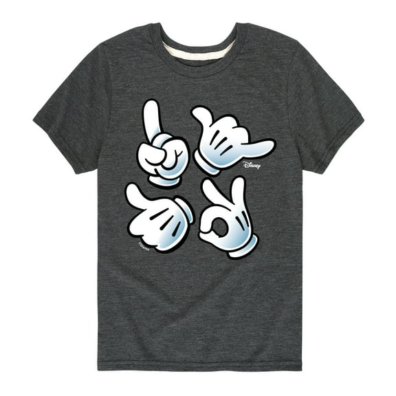 Disney Emoji - Mickey Hand Emojis - Toddler And Youth Short Sleeve Graphic T-Shirt