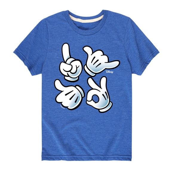 Disney Emoji - Mickey Hand Emojis - Toddler And Youth Short Sleeve Graphic T-Shirt