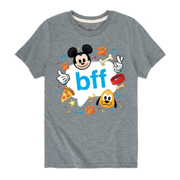 Disney Emoji - Mickey & Pluto BFF - Toddler And Youth Short Sleeve Graphic T-Shirt