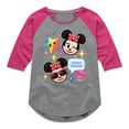 thumbnail image 1 of Disney Emoji - Minnie Assorted Emojis - Toddler And Youth Girls Raglan Graphic T-Shirt, 1 of 5