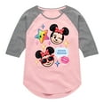thumbnail image 1 of Disney Emoji - Minnie Assorted Emojis - Toddler And Youth Girls Raglan Graphic T-Shirt, 1 of 5