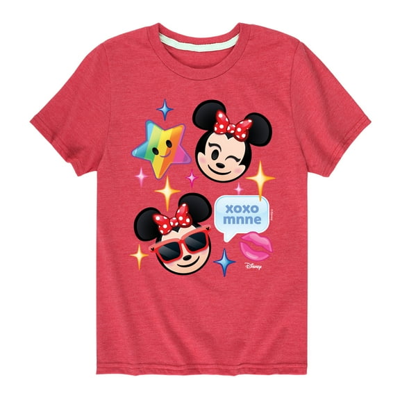 Disney Emoji - Minnie Assorted Emojis - Toddler And Youth Short Sleeve Graphic T-Shirt