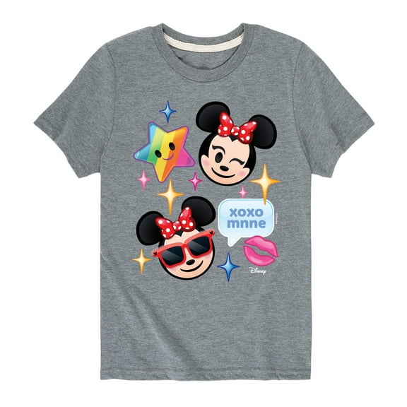 Disney Emoji - Minnie Assorted Emojis - Toddler And Youth Short Sleeve Graphic T-Shirt
