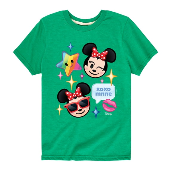 Disney Emoji - Minnie Assorted Emojis - Toddler And Youth Short Sleeve Graphic T-Shirt