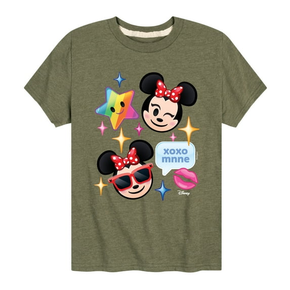 Disney Emoji - Minnie Assorted Emojis - Toddler And Youth Short Sleeve Graphic T-Shirt
