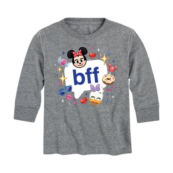 Disney Emoji - Minnie & Daisy BFF Design - Toddler And Youth Long Sleeve Graphic T-Shirt