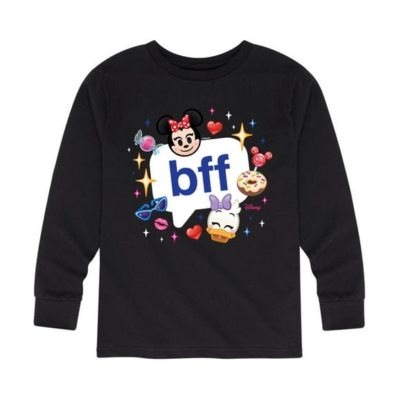 Disney Emoji - Minnie & Daisy BFF Design - Toddler And Youth Long Sleeve Graphic T-Shirt