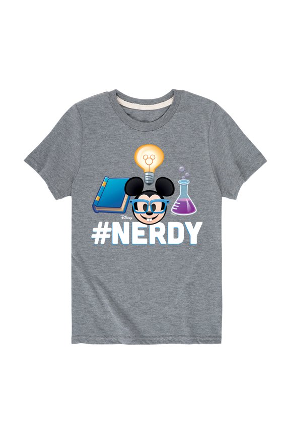Emoji - Nerdy Mickey - Toddler And Youth Short Sleeve Graphic T-Shirt