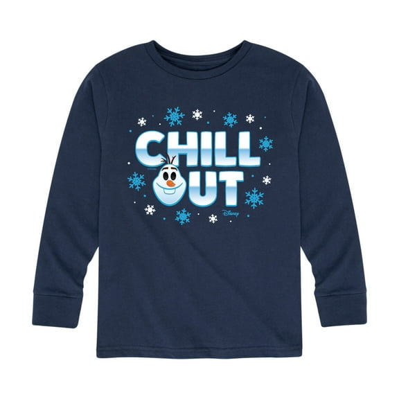 Disney Emoji - Olaf Chill Out - Toddler And Youth Long Sleeve Graphic T-Shirt