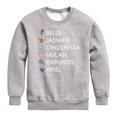 thumbnail image 1 of Disney Emoji - Princess List Icons - Toddler And Youth Crewneck Fleece Sweatshirt, 1 of 5